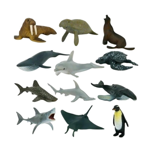 12 piezas/set de figuras de animales de zoológico de plástico, juguetes para niños, tigre, león, cebra, panda