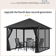 thumbnail image 6 of IMossad Universal Replacement Mosquito Netting 10'x10', 4-Panel Screen Walls for Outdoor Patio with 4 Side Zipper, Mosquito Net for Universal Outdoor Up Canopy(Black), 6 of 7