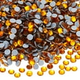 thumbnail image 1 of Uxcell 2880 Piezas de Rhinestone Hotfix Flatback de 2 mm, Gemas Redondas de Resina para Manualidades, Ropa, Decoración DIY, Arte de Uñas, (SS6, Dorado), 1 of 7