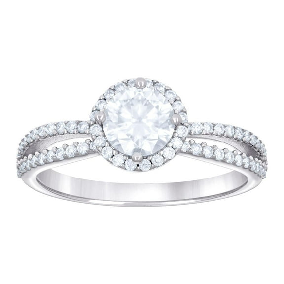 925 Sterling Silver Womens 1.35ct Moissanite Engagement Ring 8 8mm Long Size 8 Engagement Ring for Women