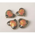 thumbnail image 2 of GKNET 10PCS of Cloisonne Enamel Diamond Flower Oval Cat Moon Elphant Squre Heart Beads-Flower Black Heart, 2 of 6