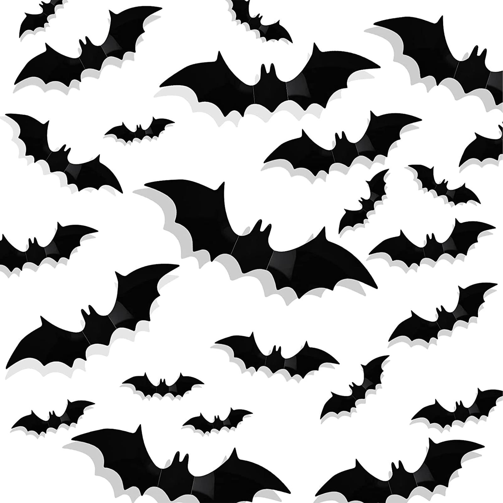 Zruodwans Eerie Bat Stickers 76/140 Pcs Halloween Bat Wall Stickers