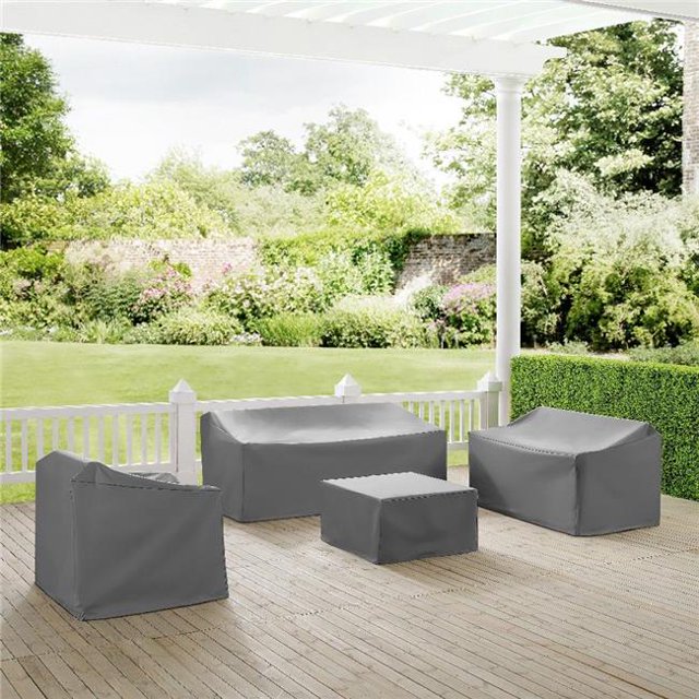 Crosley Brands MO75011-GY 4 Piece Sectional Cover Set, Gray