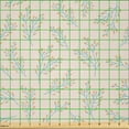 thumbnail image 2 of Ambesonne Botanical Fabric by the Yard Microfiber, Oversimplified Branches, 1 Yard, Pastel Brown Sky Blue, 2 of 2