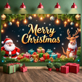 thumbnail image 3 of Colorful Design Merry Christmas Santa Claus Festive Theme Reindeer Decorative Banner for Holiday Celebration Indoor Party Family Gathering, 3 of 5