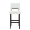thumbnail image 4 of Linon Jevon 30" Mid Back Indoor Upholstered Bar Stool, Espresso/ White Faux Leather, 4 of 9