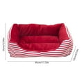 thumbnail image 3 of Uutvery Dog Bed Stripe Cats Beds Dogs Beds Cats Cave Soft Comfortable Pet Bed Sofa Bed Washable Dog Bed Pet Products Holiday Themed Pet Furniture for Indoor Use, 3 of 6