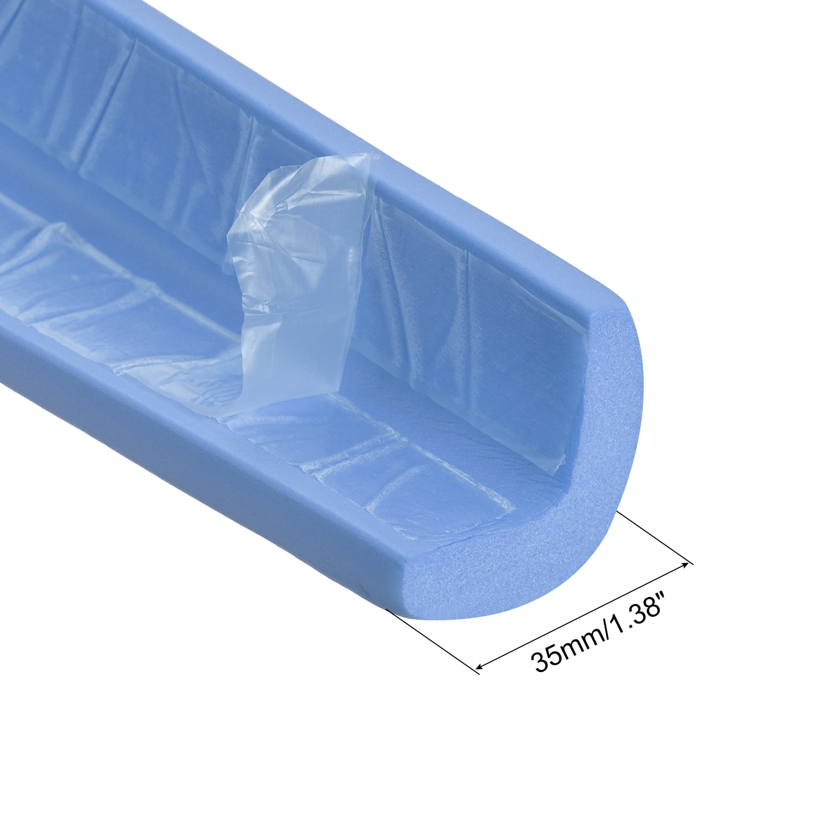 Uxcell Corner Guards Protectors 6.56ft(2M), Pack Foam Bumper L Shape, Blue
