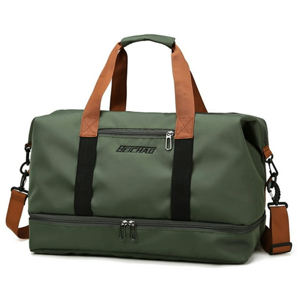 Bolsa de lona para equipaje de viaje, bandolera de fin de semana húmedo y seco de gran capacidad (verde) Tmvgtek Para estrenar