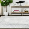 thumbnail image 6 of JONATHAN Y SILK ORCHID 5 x 8 Area Rug, Mughal Ornate Medallion Traditional - Gray, SOR101A-5, 6 of 10