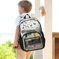 thumbnail image 7 of ALAZA Clear Backpack Cat Pattern PVC Transparent BookBag, 7 of 7