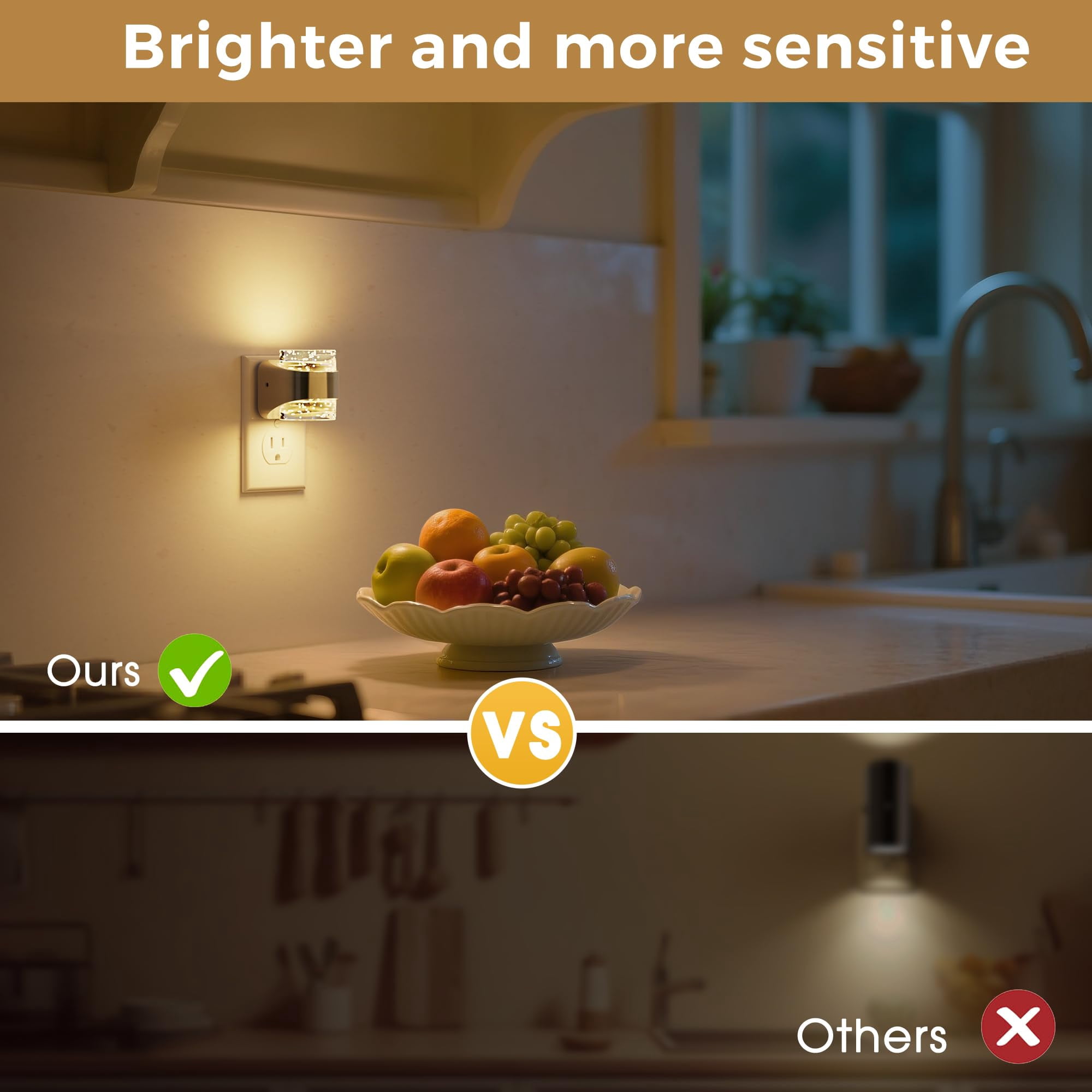4 Pack 3cct Night Lights Plug Into Wall  3000k/4000k/5000k Adjustable Color Temperature Light Bubble Nightlight With Dusk To Dawn Sensor For Rooms Bathroom Hallway