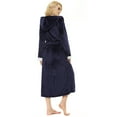 thumbnail image 4 of iniber Plush Robes for Women, Womens Hooded Fleece Robe, Fuzzy Fluffy Soft Warm Long Bathrobe, 4 of 7