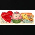 thumbnail image 2 of CafePress - Vintage Retro Cupcake And Teacup Maternity T Shirt - Maternity Dark T-Shirt, 2 of 3
