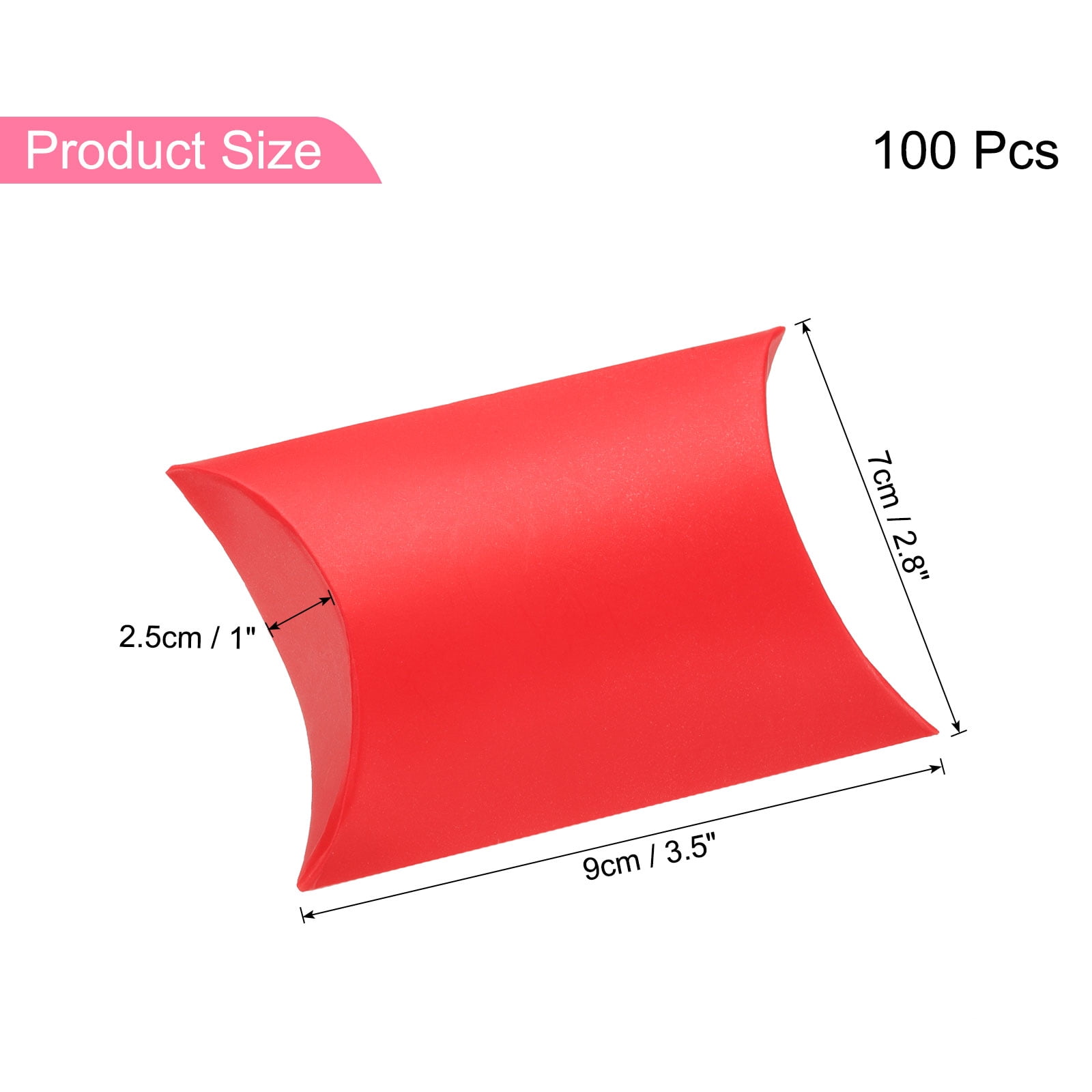 Unique Bargains Simple Gift Boxes with Ribbons Presents Paper Candy Favor Boxes Red