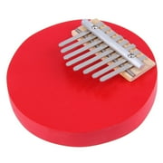 Round Thumb Piano Keys for Kids, 8 Keys Kalimba Mbira Thumb Piano, Red Musical Instruments for Kids