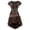 Brown, variant on Steampunk Tight Shaper Bustiers Corset with Skirt Women Party Set Brown L