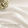thumbnail image 4 of Pinch Pleat Linen Sheer Curtains 90 Inches Long 100 Inch Wide for Patio Sliding Door Light Filtering Semi Sheer Pleated Drapes Back Tab Cream Ivory Extra Wide 100 x 90 Curtain for Living Dining Room, 4 of 8