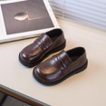 thumbnail image 2 of Mocassins pour Filles Classiques Noirs Chaussures Plates Faux Cuir, 2 of 9