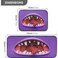 thumbnail image 2 of SKYSONIC 3D Monster Mouths Kitchen Mats Set of 2 Purple Evil Face Floor Runner Rug Anti Fatigue Non Slip Comfort Mat 19.7x27.6 Inch + 19.7x47.2 Inch for Living Room Laundry Room Hallway, 2 of 7