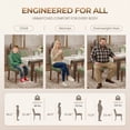 thumbnail image 6 of EOP Upholstered Dining Chairs Set of 4, Linen Fabric Dining Side Chairs, Farmhouse Dining Room Chairs, Stylish Kitchen Chairs with Solid Wood Legs and Padded Seat, Green, 6 of 10
