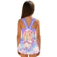 thumbnail image 2 of Uourmeti Cartoon Astronaut Hamster Swim Dress for Girls Quick Dry Skirted One-Piece Swimsuit with Built-In Liner Perfect for Beach Pool Vacations, 2 of 8