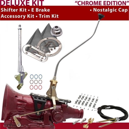 American Shifter 4L80E Shifter Kit Chrome 23 in. Swan E Brake Cable Clamp Trim Kit for DE705