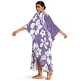thumbnail image 3 of DISNIMO Polynesian Printed Women's Plus Size Kaftan Dress Swimsuit Coverup V-Neck Batwing Sleeve Caftan Dresses Lightweight Loose Swimwear Coverups for Party Pool Beach, 3 of 7