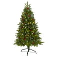 thumbnail image 3 of Nearly Natural Clear Prelit LED Assorted Colors Holiday Spruce Christmas Tree, 4', 3 of 8
