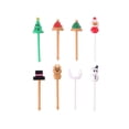 thumbnail image 2 of TidBay 8Pcs Christmas Fruit Picks Cartoon Shape Design Adorable Fun Colorful Reusable Fruit Forks Home Supplies, 2 of 7