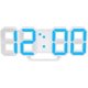 thumbnail image 1 of 3d Led Digital Wall Clock, Bedroom Desk Alarm Clock Digital Wall Clock, 21.5 X 8.8cm (blue), 1 of 5