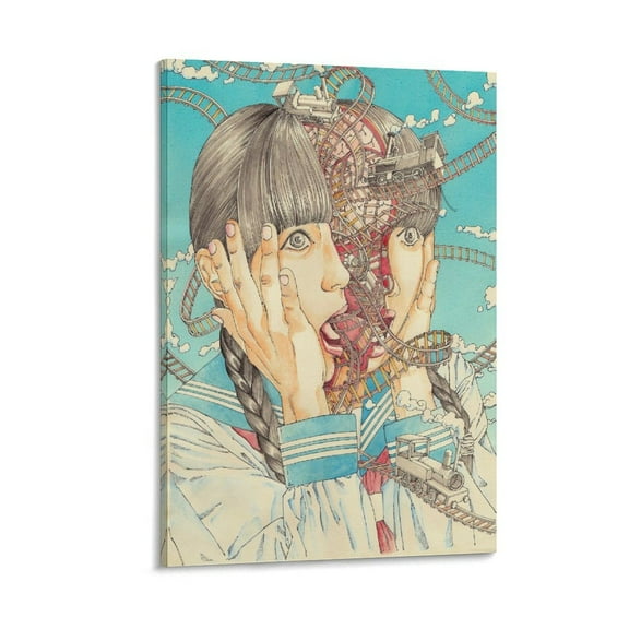 Japanese Cartoonist Shintaro-Kago Horror Animation Poster (21) Wall Art Poster Gifts Bedroom Prints Home Decor Hanging Picture Canvas Painting Posters 16x24inch(40x60cm)