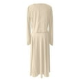 thumbnail image 4 of Elegant Women's Floral Printed Loose Fit Long Sleeve Tunic and Pants Two Piece Outfit Set, 4 of 7