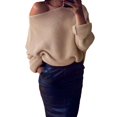 thumbnail image 2 of Pyhlmscde Women's 2024 Solid Long Sleeve Pullover Knit Chunky Sweater, Cardigan Sweaters For Women, Sweaters For Women, Chunky Cardigan, 2 of 3