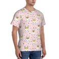 thumbnail image 2 of Bixox Men's Queen For Rabbit Printed Short Sleeve Skinny Athletic T-Shirt, 2 of 6