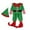 F126-B, variant on FYDUU 4 Pack Kids Christmas Elf Outfit Set Girls Santa's Helper Outfit Green Dress Belt Striped Socks Hat Xmas Outfits Children Holiday Matching Sets Xmas Outfit