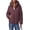 Purple, variant on SHEWIN Womens Hooded Puffer Jacket Full Zipper Short Coat with Pockets Winter Warm Outerwear Petite