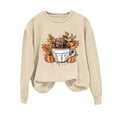thumbnail image 2 of Neewe Womens Oversized Sweatshirts Thanksgiving Printed Hoodies Fleece Crewneck Sweaters Casual Tops Comfy Fall Fashion Outfits Winter Clothes 2025, 2 of 4