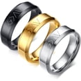 thumbnail image 1 of Stainless Steel God Is Greater Than The Highs And Lows Rings for Men Women,Size 5-13, 1 of 10