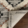 thumbnail image 4 of Taluah Hand-Crafted Modern Diamond Geometric Cotton and Wool Indoor Area Rug - 6' x 9', Rust-Black, 4 of 7