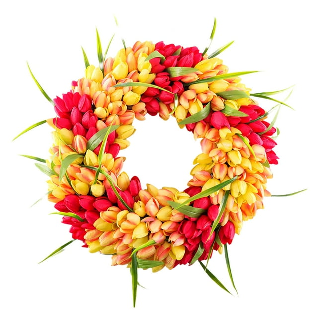 de grande Adorno de floral Decoración colgante de puerta de ratán Decorativo para puerta principal