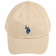 thumbnail image 1 of U.S. POLO ASSN. Gorra unisex - Logotipo, algodón, lisa Beige One Size, 1 of 4