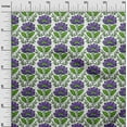 thumbnail image 3 of oneOone Cotton Poplin Purple Fabric Leaves & Clover Sewing Material Print Fabric By The Yard 42 Inch Wide-K8, 3 of 6