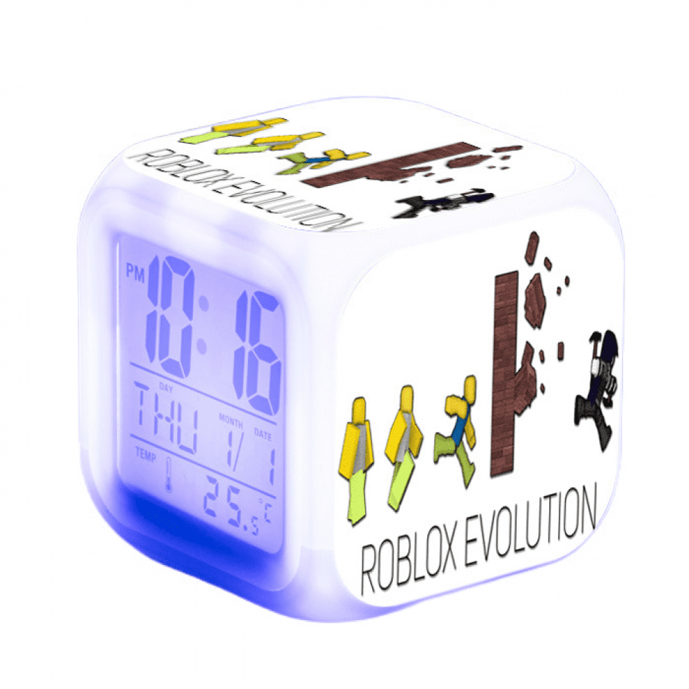 Roblox LED Colour Changing Digital Alarm Clock with 3 different images 