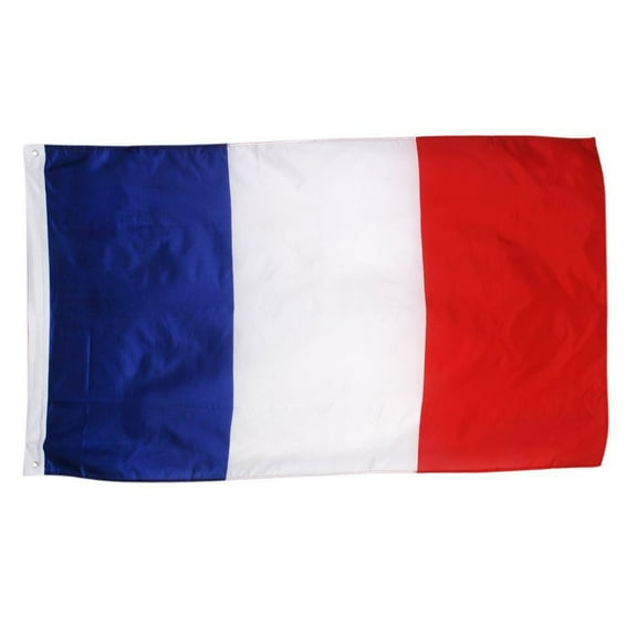 Minkissy France Tricolor Nylon Flag Banner 150x90cm - Soccer Fan Decoration for Support and Events