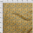 thumbnail image 3 of oneOone Coton Popeline Sergé Jaune Tissu Asiatique Rétro Floral Robe Tissu Imprimé Tissu par la Cour 56 Pouces de Large, 3 of 4