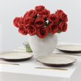 thumbnail image 5 of 20PCS Artificial Flowers, Silk Flower Realistic Roses Bouquet Long Stem Fake Flower for Home Decor Wedding Decoration(red), 5 of 14