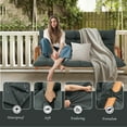 thumbnail image 2 of Outdoor Swing Cushions, Waterproof Thicken Porch Swing Cushions with Ties, 2-3 Seater Patio Swing Replacement Cushion for Backyard, Lawn and Garden（Dark gray-40*47in）, 2 of 6