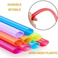 thumbnail image 4 of [Angled Tips] 12 Pcs Reusable Boba Straws and Smoothie Straws with 1 Storage Bag and 2 Brushes. 12 Colors 10 Inch Length and 0.51 Inch Outside Diameter Wide Jumbo Straws. BPA Free Food Grade, 4 of 5