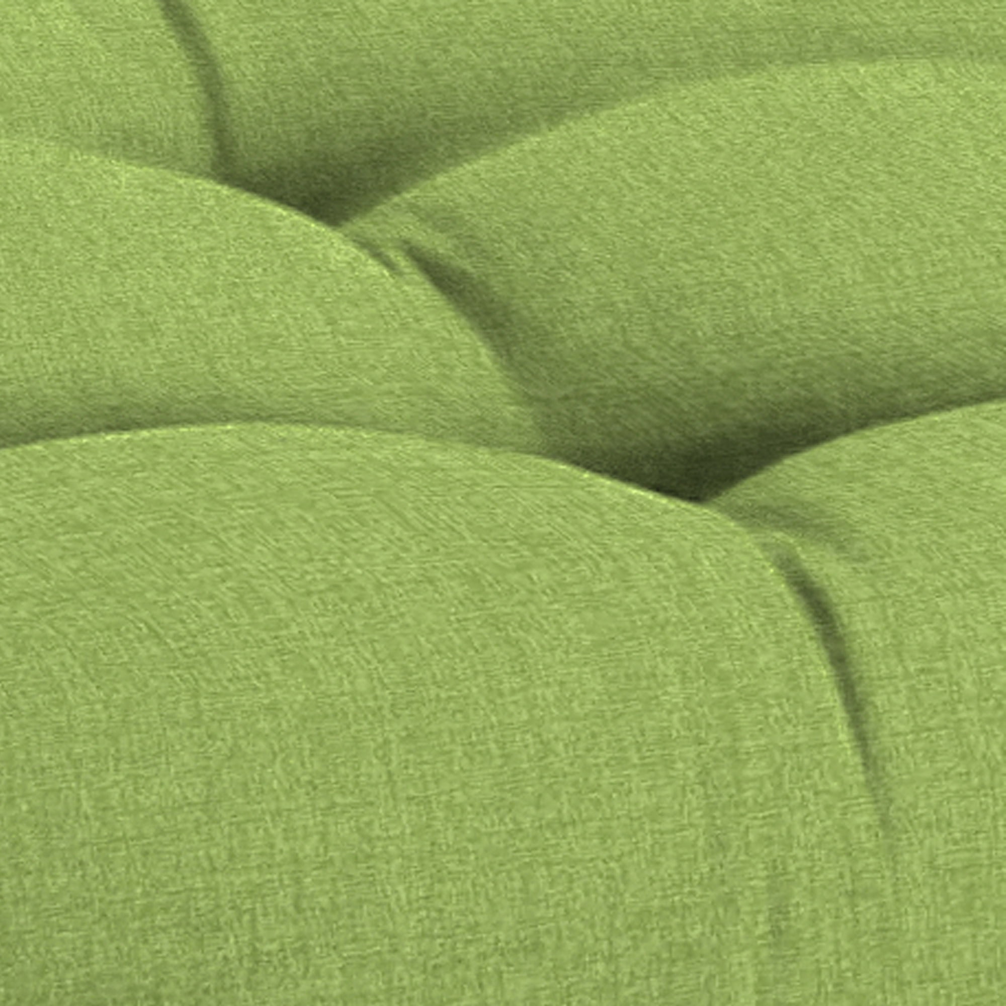 Jordan Manufacturing 44" x 18" McHusk Leaf Green Crosshatch Rectangular Tufted Contoured Crosshatch Outdoor Wicker Settee Bench Cushion